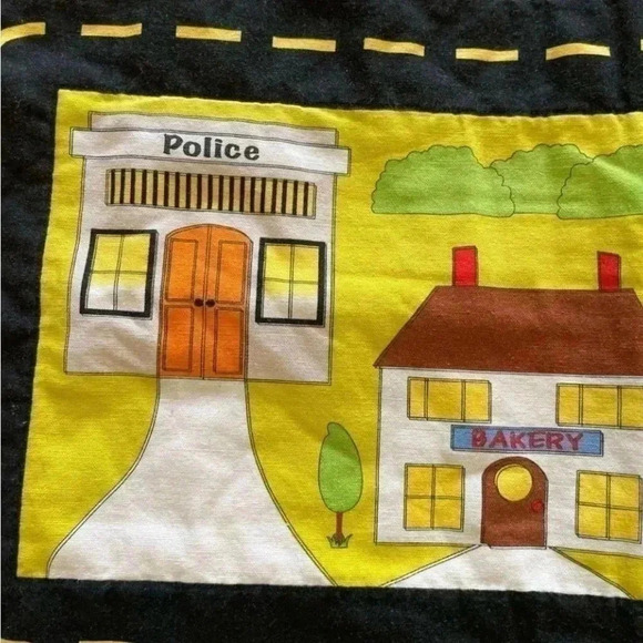 Handmade Pretend Play City Small Town Parking Cars Street Fun Kids Cotton Rug - Picture 3 of 7